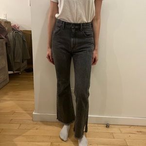 Moussy  vintage  black wash flare jeans  high waisted 26